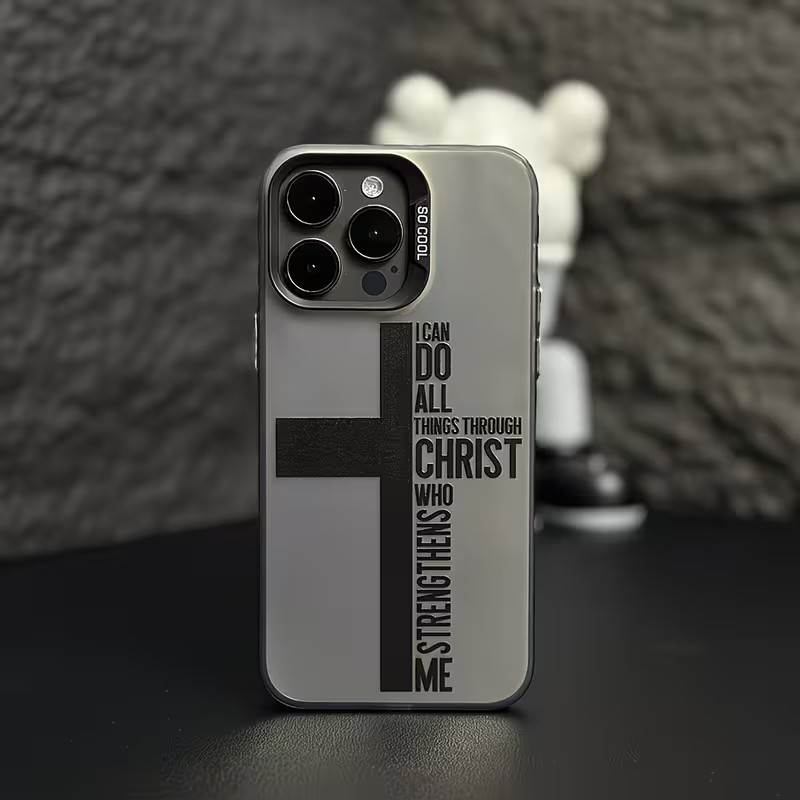 Apple Iphone 15 Pro Max - Funda Antihuellas con Diseño de Cruz