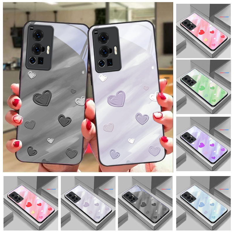 Vivo V40 - Funda de teléfono de cristal negro