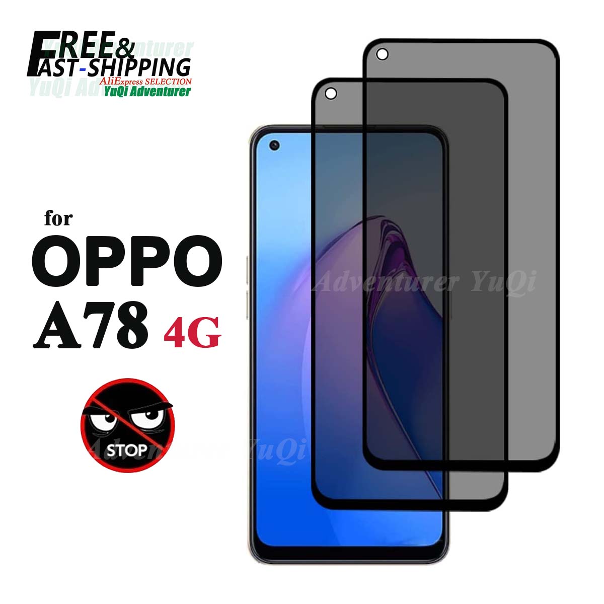 Oppo A78 - Protector de pantalla antiespía para OPPO