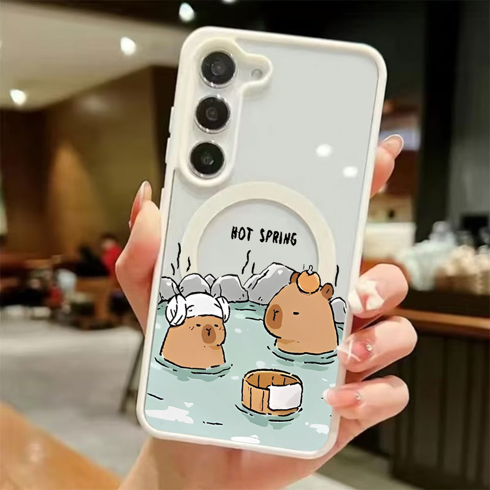 Samsung Galaxy S24 - Funda Magnética Transparente para Teléfono con