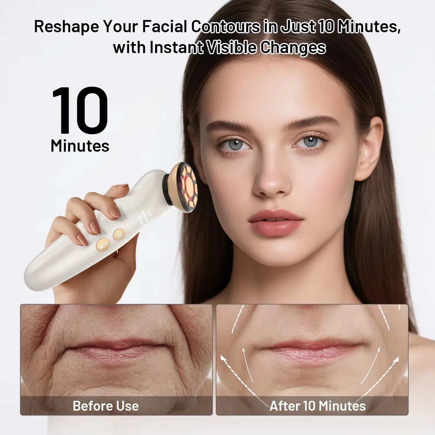Masajeador facial RF, terapia  - Galvanic Skin Sensor reseña y precio