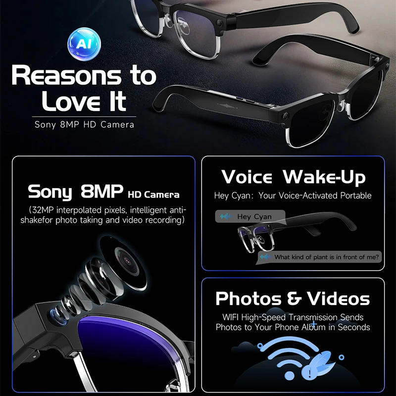 W630 HeyCyan Gafas Inteligente - Smart Glasses Lens reseña y precio