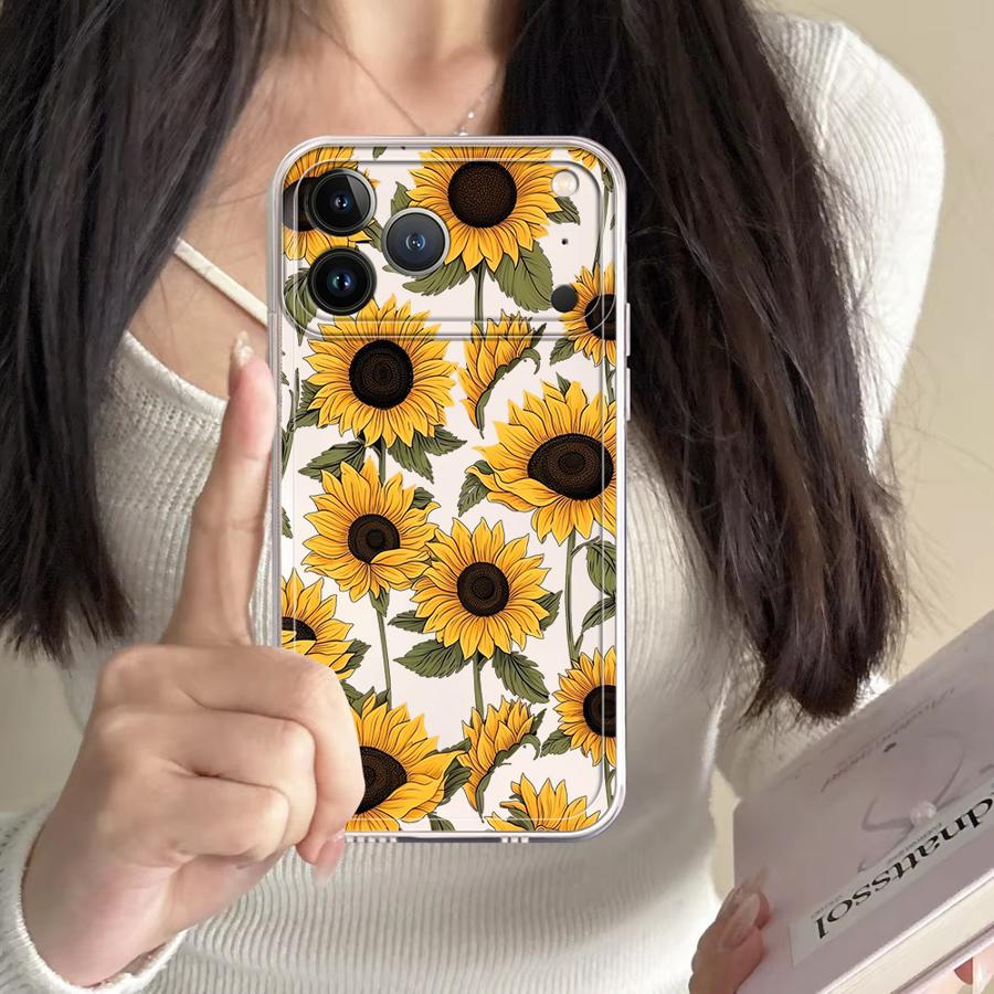 Funda con Diseño de Girasoles  - Apple Iphone 15 Pro Max reseña y precio