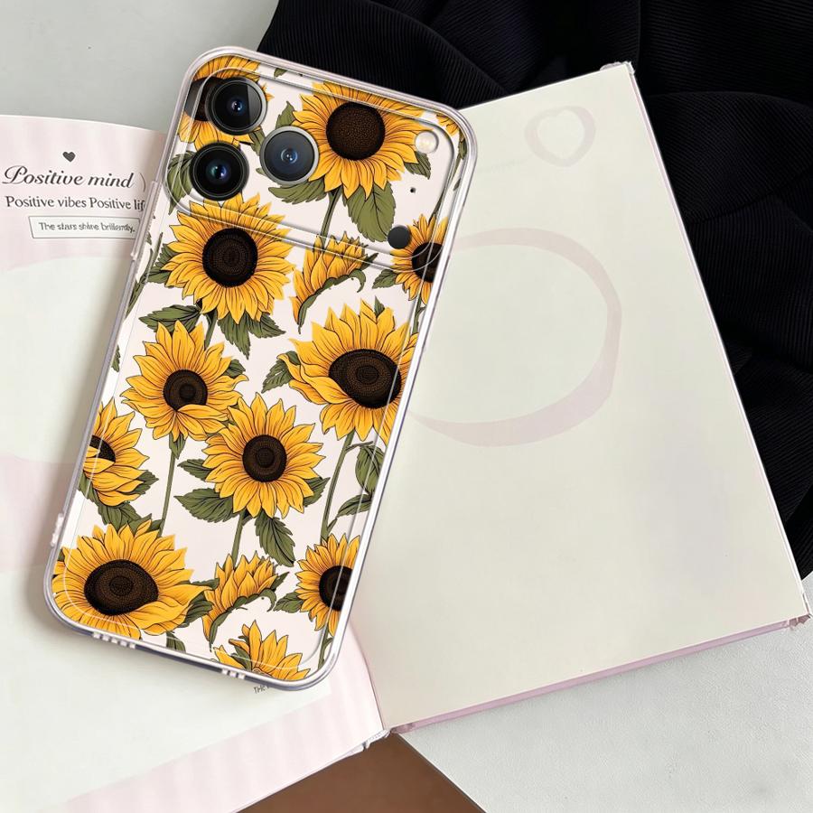 Funda con Diseño de Girasoles  - Apple Iphone 15 Pro Max reseña y precio