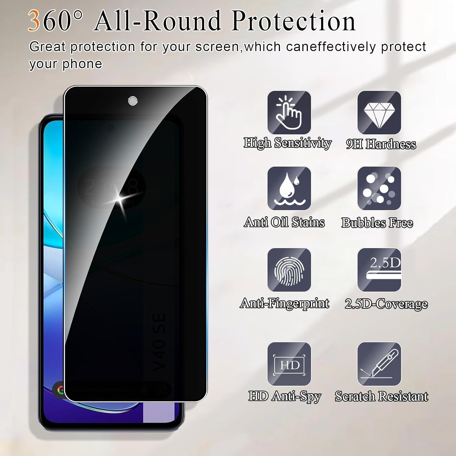 Para VIVO V40 SE Protector de  - Vivo V40 reseña y precio
