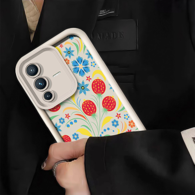 Funda de teléfono con flores p - Vivo V40 reseña y precio